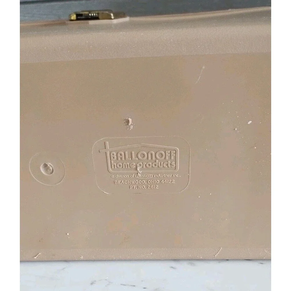 VTG Ballonoff Porta Personal File Box Beige Original Stackable With Key Plastic